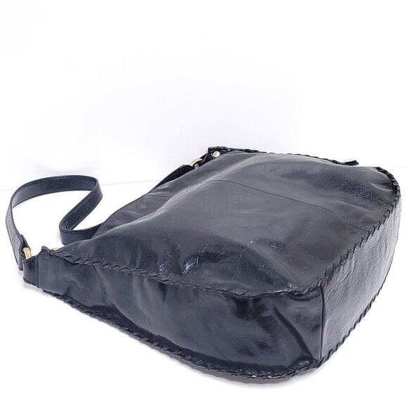 Hobo bianka leather shoulder bag black - Picture 5 of 12